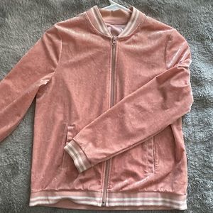 Velvet Pink Track Zip up